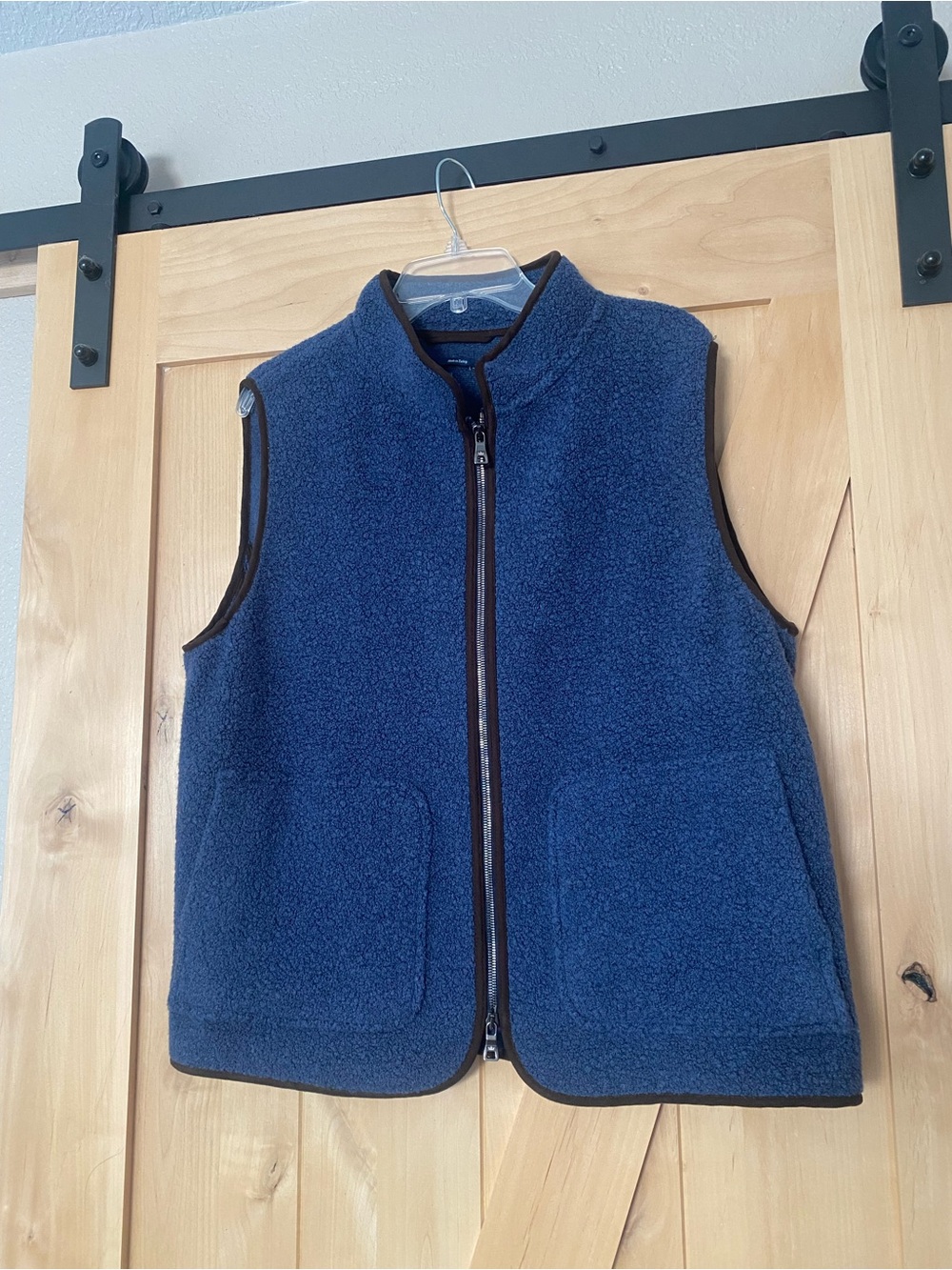 Peter Millar Collection Chalet Boucle Knit Vest Mens Large Full Zip Wool Blue